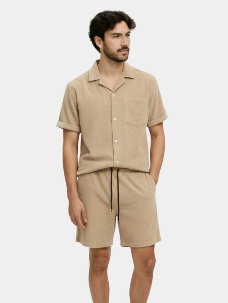 Summer Corduroy Set Shorts and Shirt — North Row | Side View