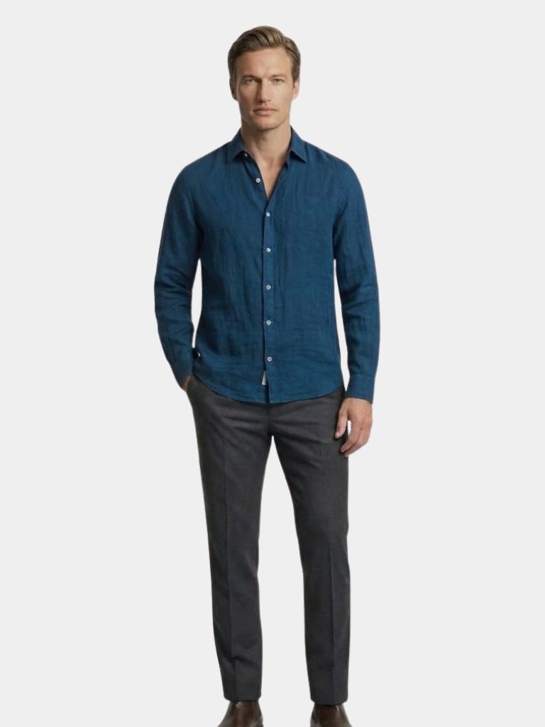[SPECIAL PACK] Linen Reverie Summer Shirt — North Row | Back View