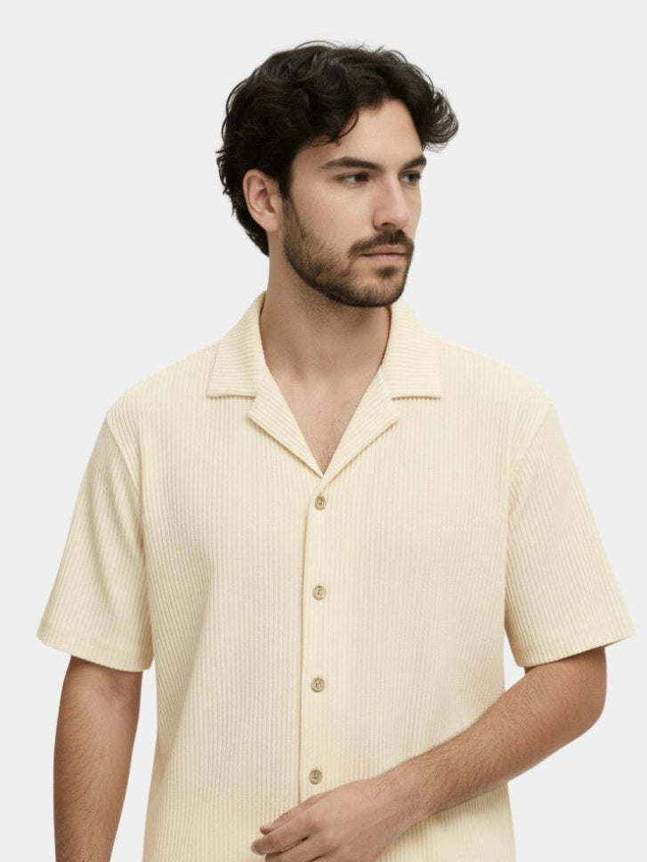 Minimalist Corduroy Set Shorts and Shirt — North Row | Back View