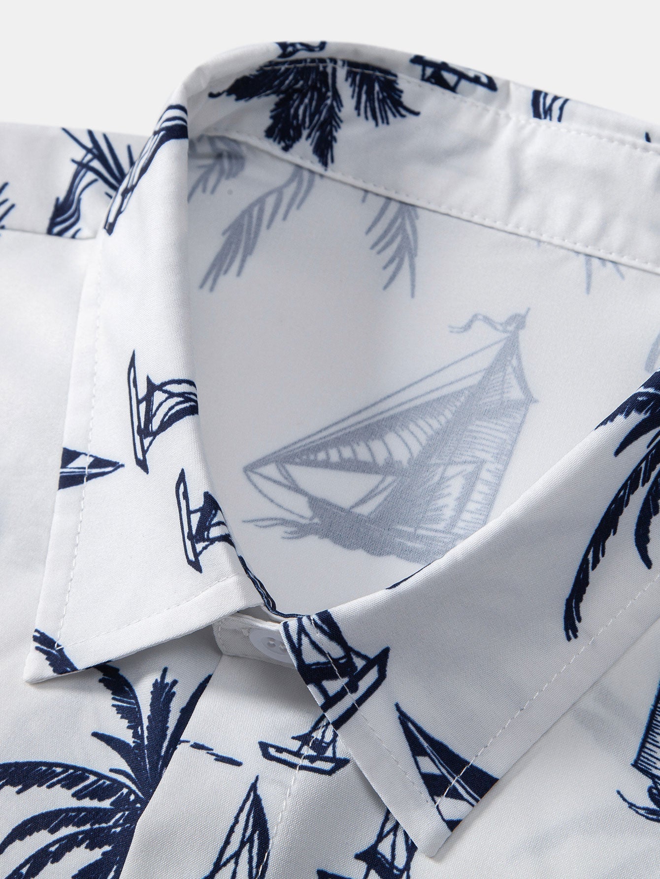 Island Sailing Print Button Up Shirt & Swim Shorts — North Row | View 18