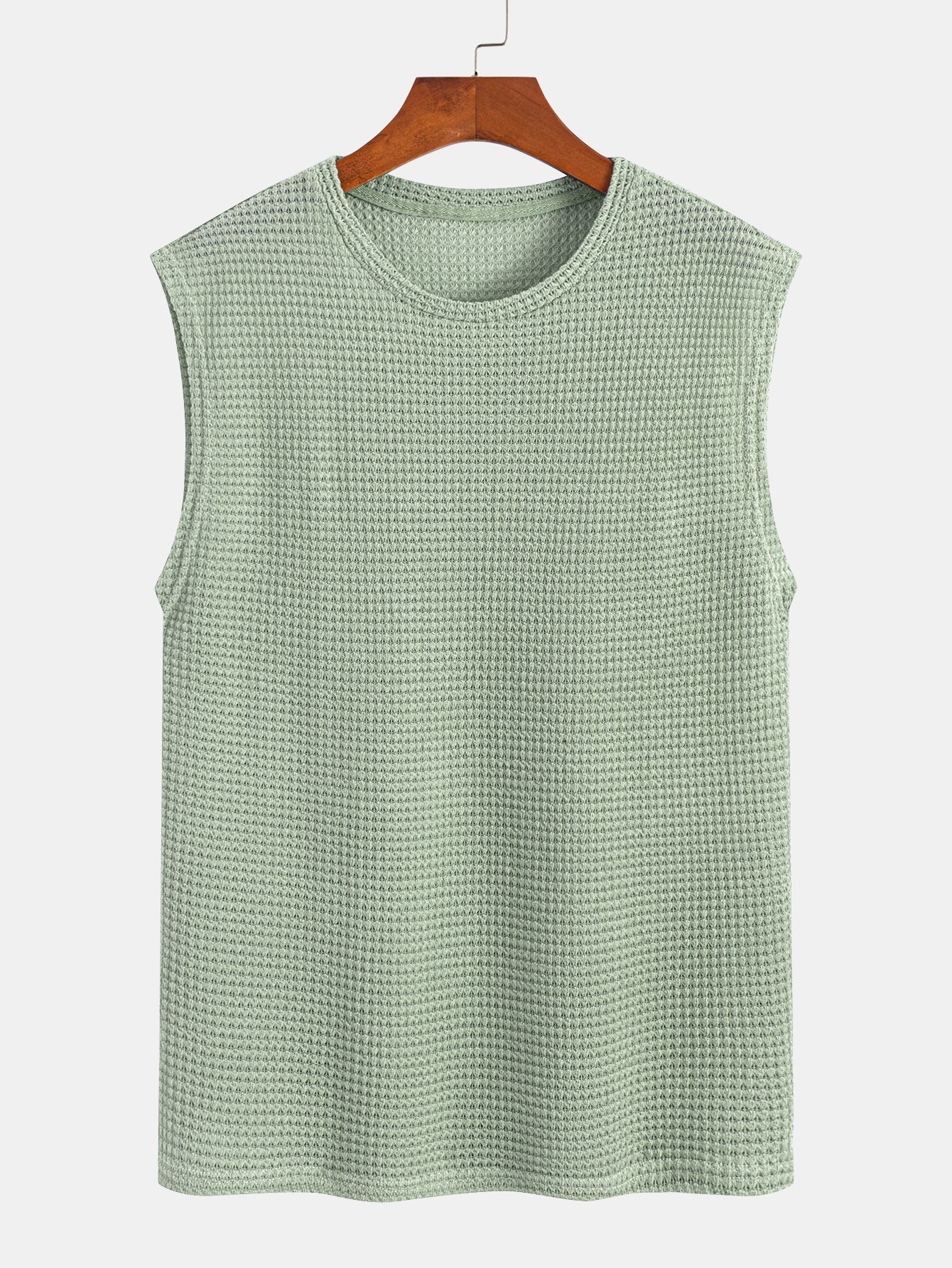 Waffle Knit Wide Strap Sleeveless T-Shirt — North Row | Lifestyle