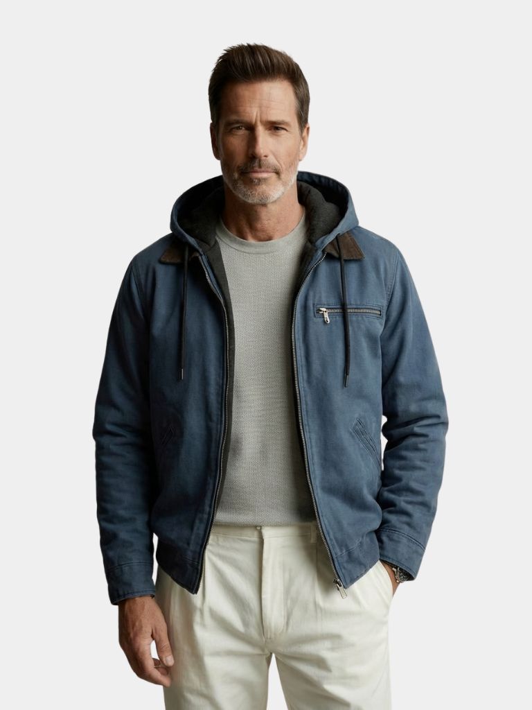 Essential Hooded Work Jacket — North Row | Side View