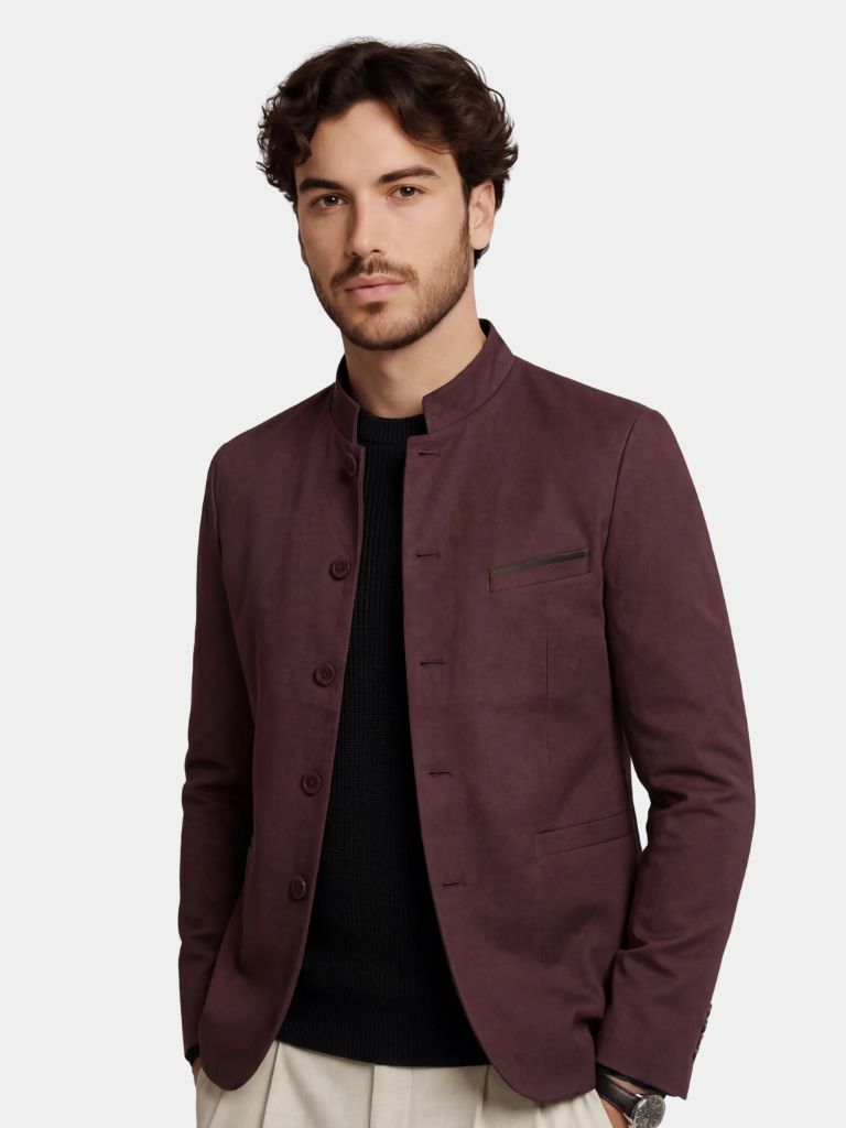 Elegant Collar Jacket — North Row | Side View