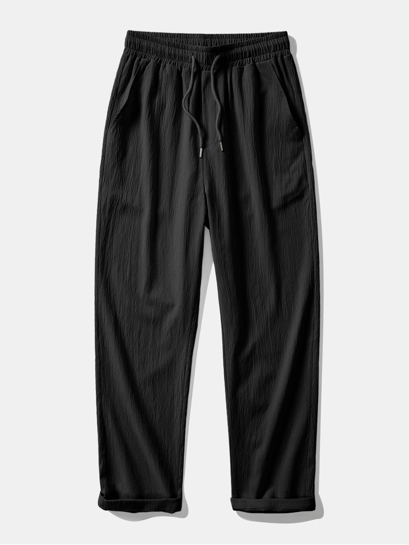 Crinkled Textured Button Up Shirt & Crinkle Textured Straight Leg Pants — North Row | View 17