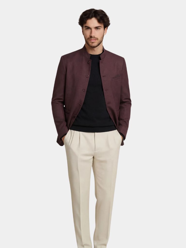 Elegant Collar Jacket — North Row | Back View