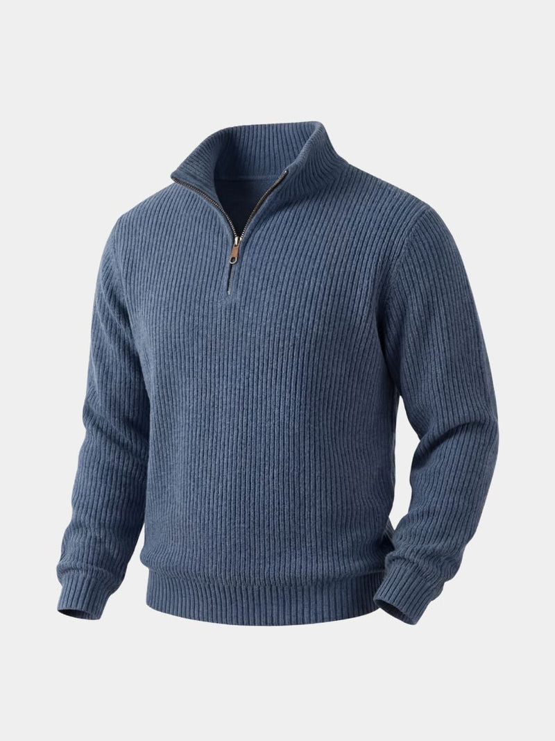 Classic Highland Quarter-Zip Sweater — North Row | Front View