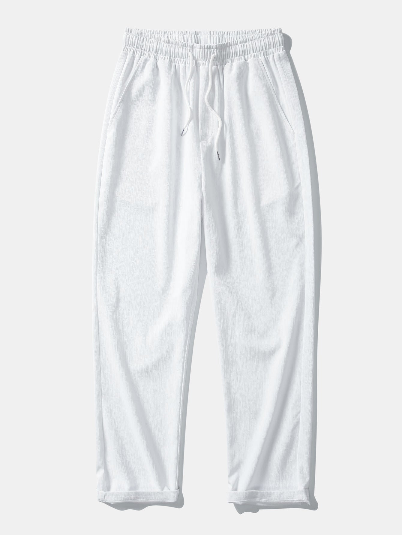 Crinkled Textured Button Up Shirt & Crinkle Textured Straight Leg Pants — North Row | View 18