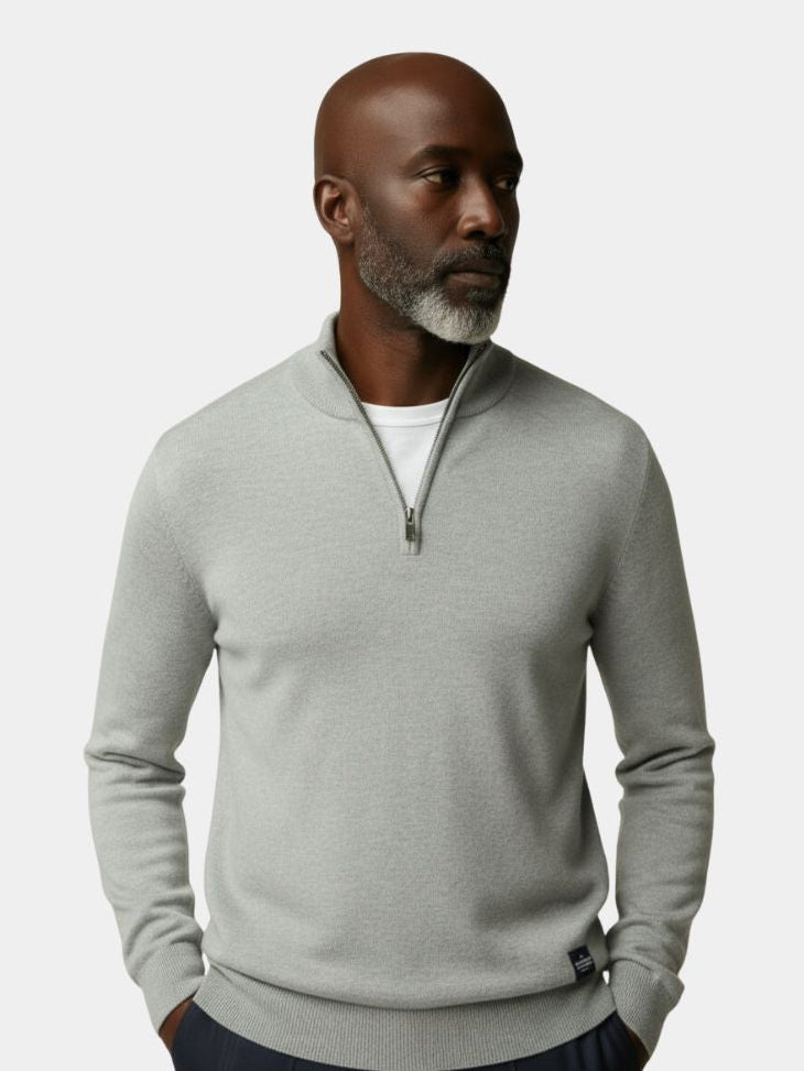 Half Zip Knitwear Pullover Sweater — North Row | Front View