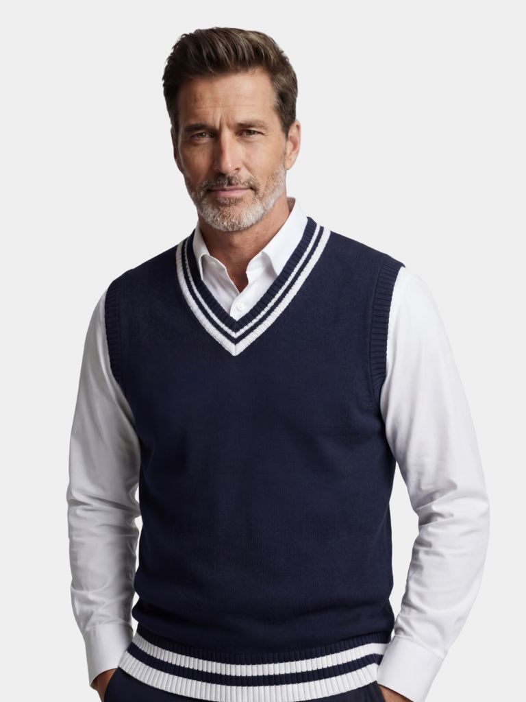 Old Money Essential Knit Vest — North Row | Front View