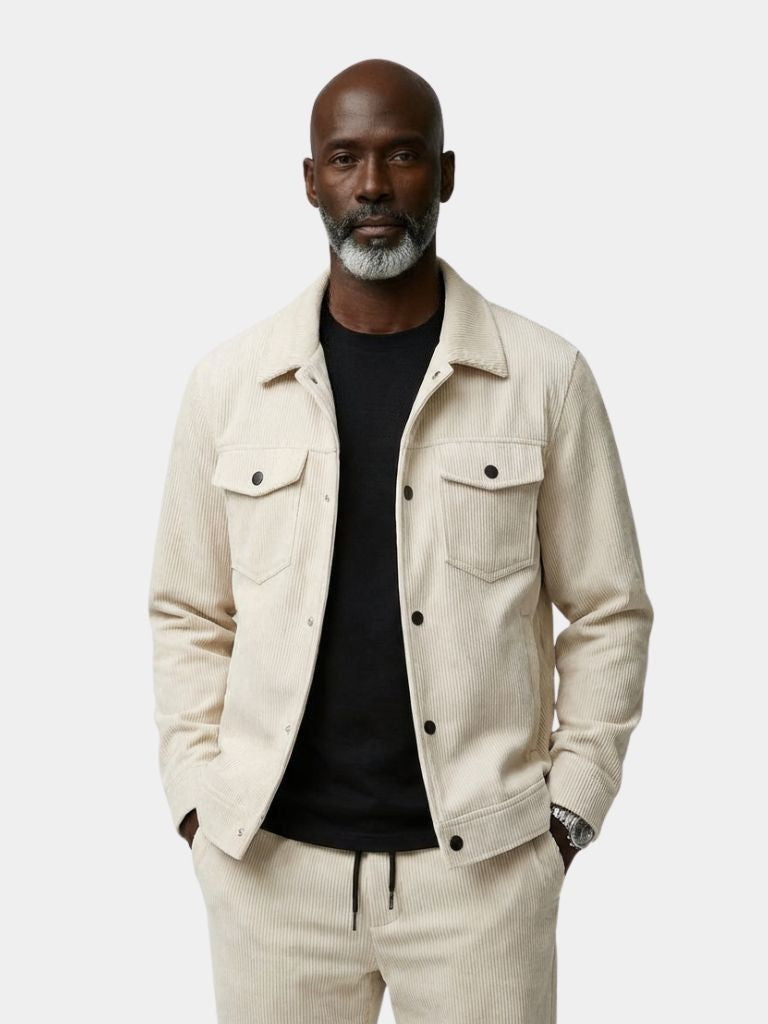Ivory Corduroy Set — North Row | Side View