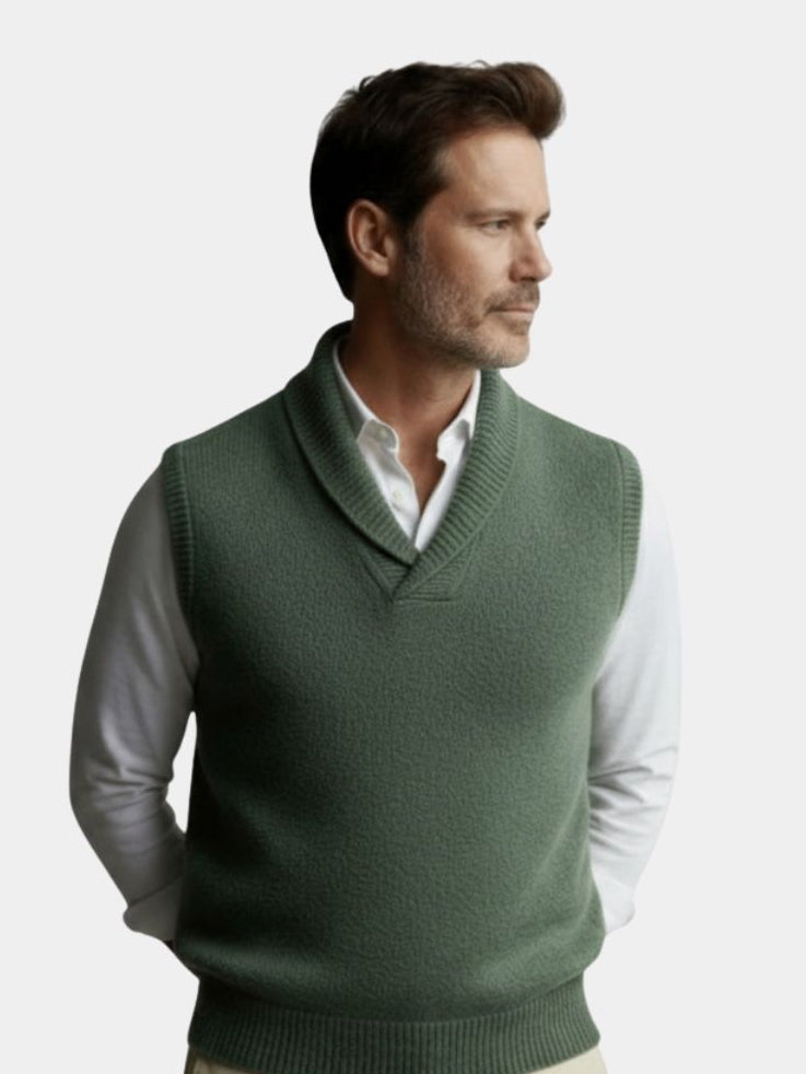 British Knit Vest Waistcoat — North Row | Front View