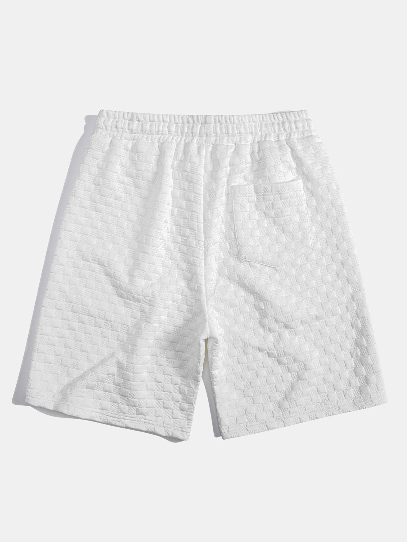 Checkerboard Jacquard  Arc Hem Hooded T-Shirt & Shorts — North Row | Full Length