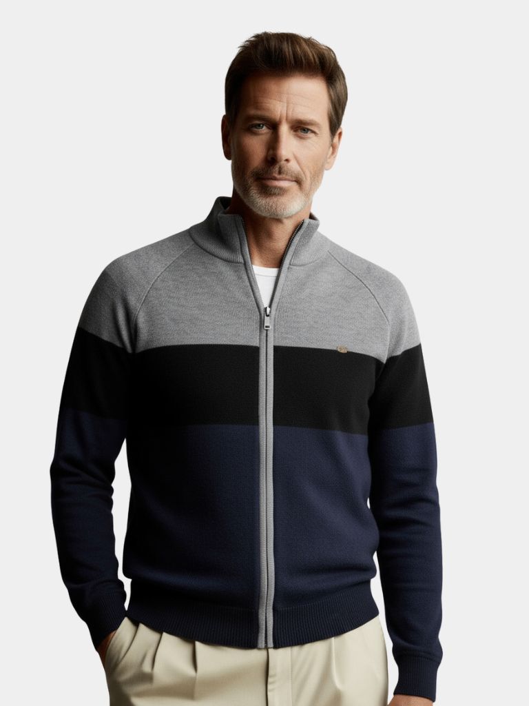 Essential Knit Zipper Sweater — North Row | Front View