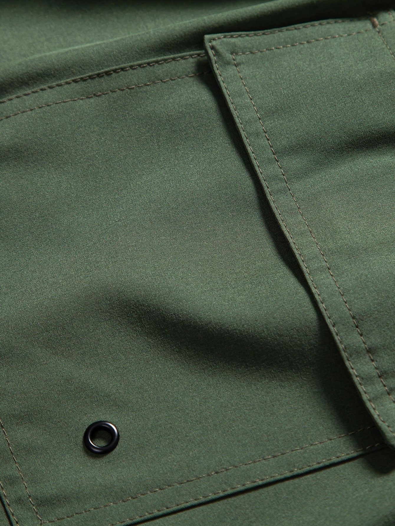 Hawaii Palm Tree Print Linen Look Cotton Button Up Shirt & Swim Shorts — North Row | Close-Up