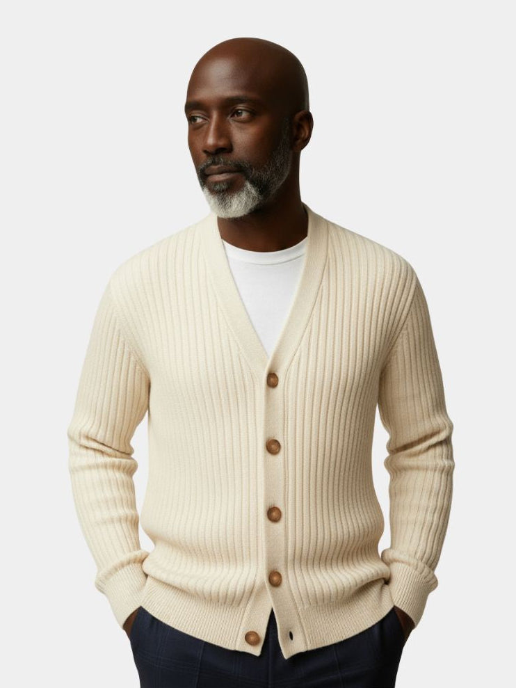 Knit Casual Cardigan — North Row | Front View