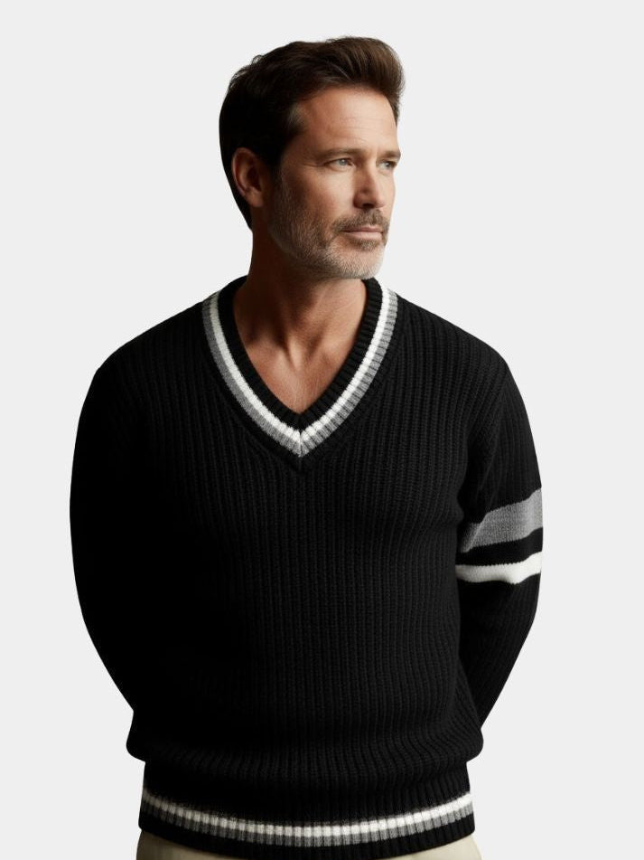 Classic V-Neck Sweater — North Row | Front View