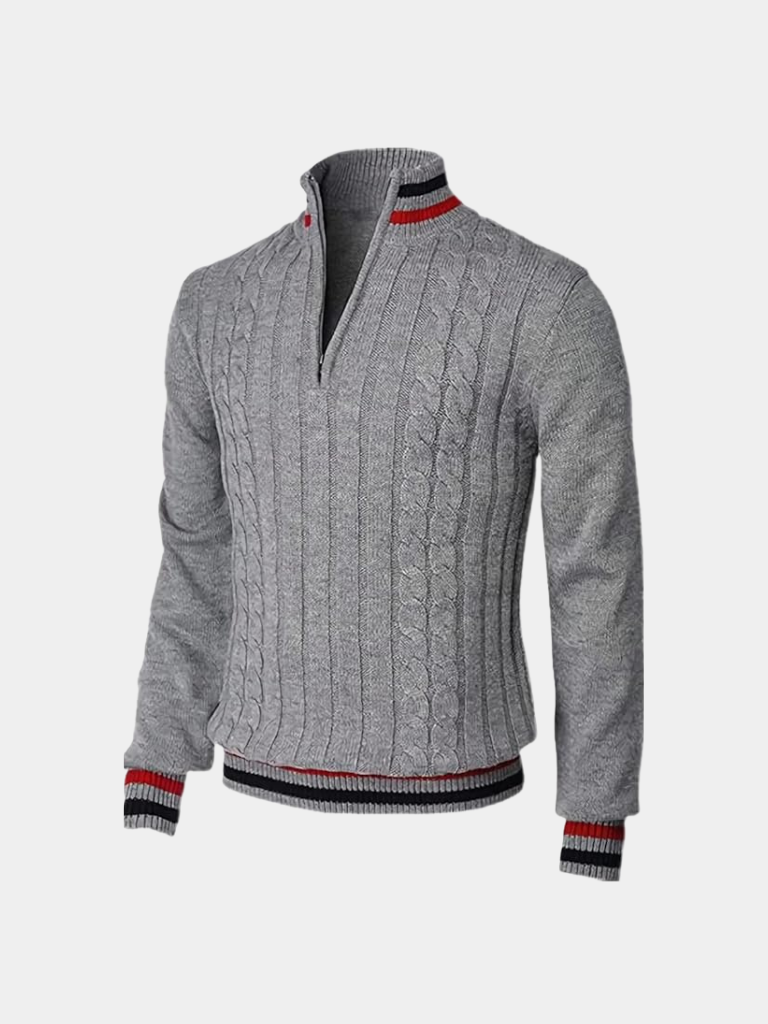 Essential Half Zip Turtleneck Sweater — North Row | Close-Up