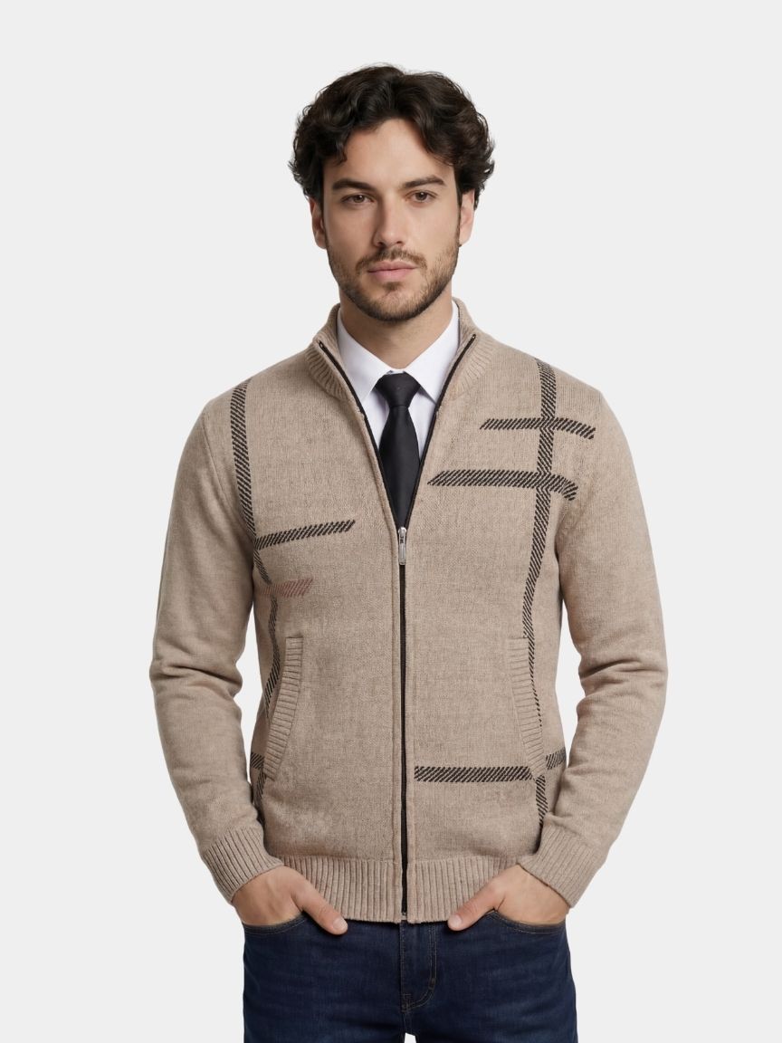 Graphite Symmetry Knit Jacket — North Row | Side View