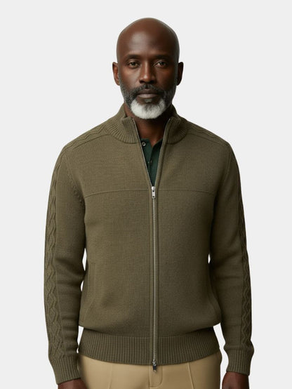 Cashmere Zip Sweater Knit Turtleneck - North Row