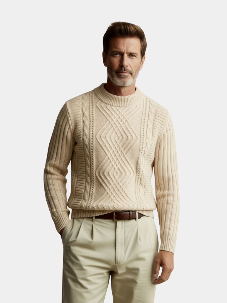 Minimalist Textured Sweater — North Row | Front View