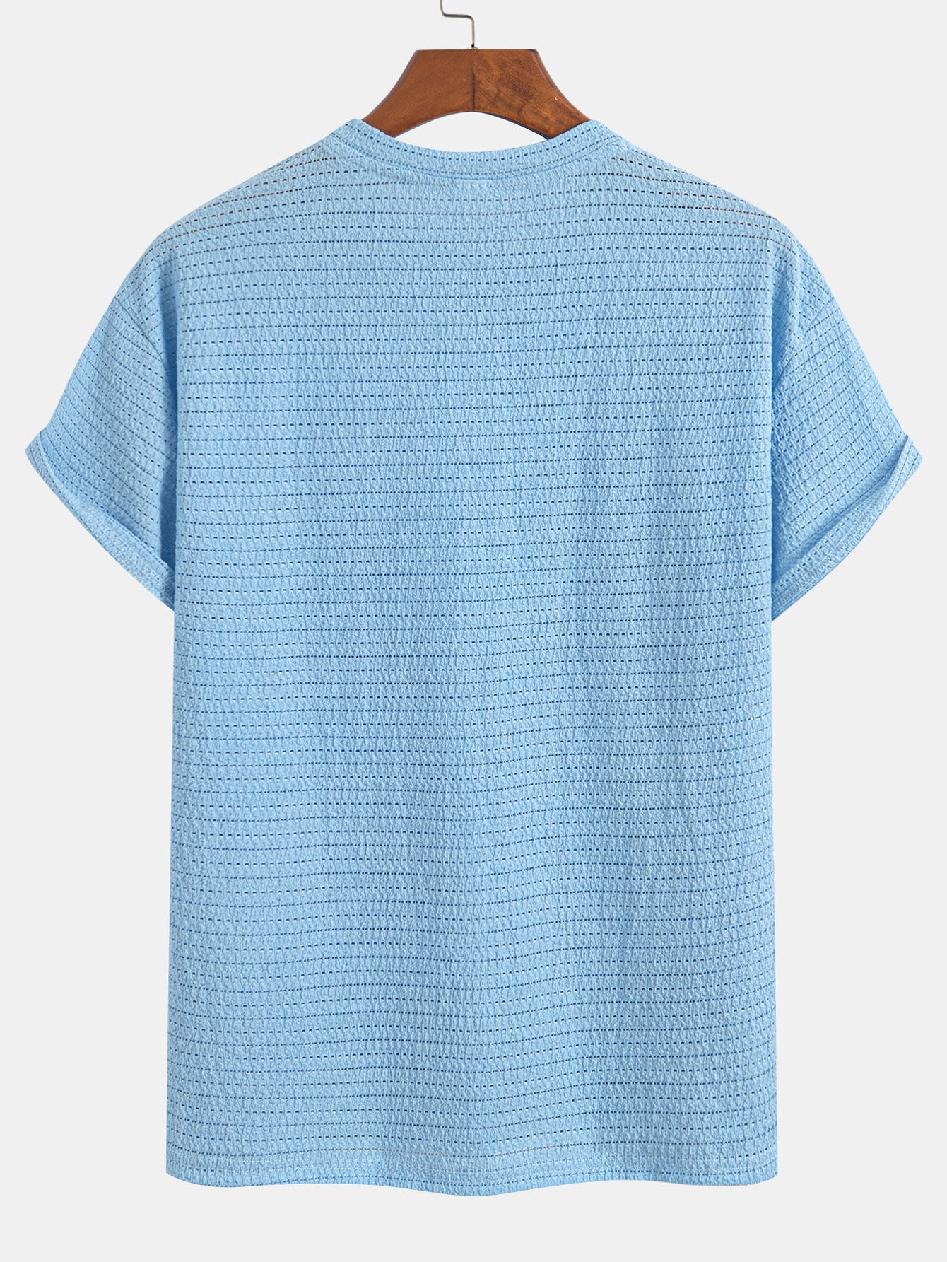 Relax Fit Striped Textured T-Shirt — North Row | Close-Up