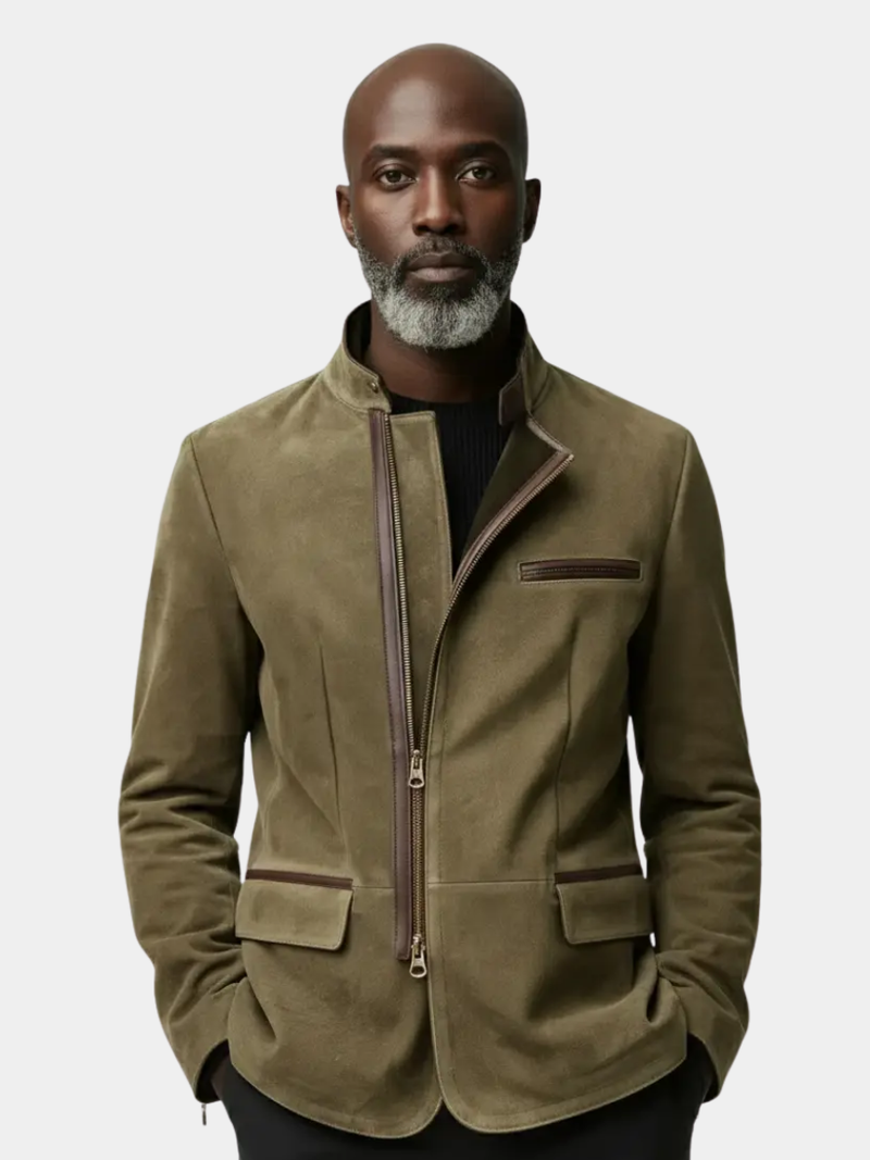 Bearstone Suede Field Jacket — North Row | Side View