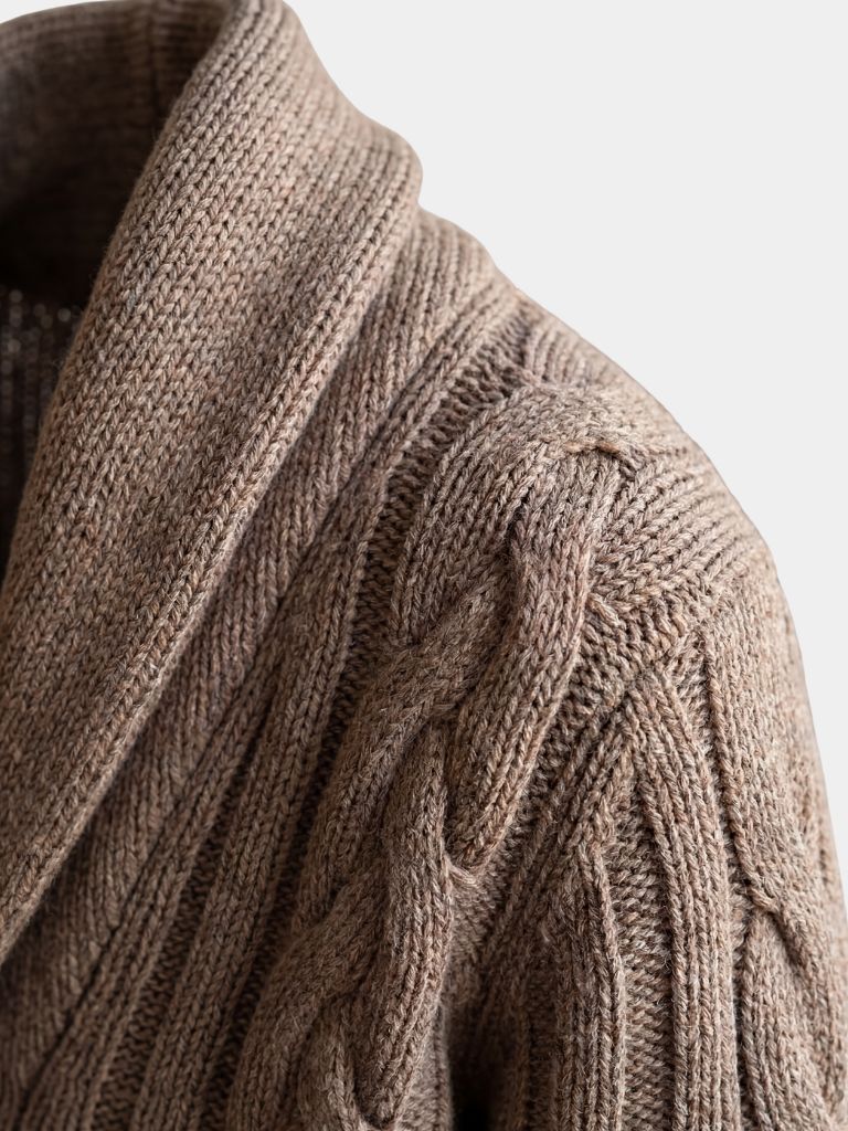 Men's Knitted Cardigan — North Row | Side View