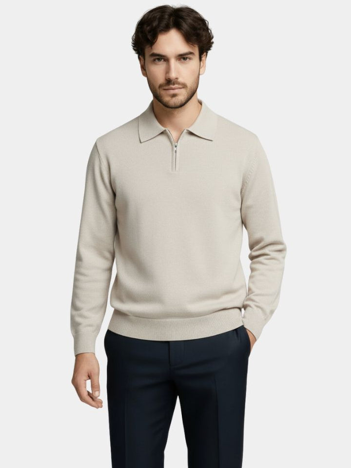 Casual Polo Pullover — North Row | Front View