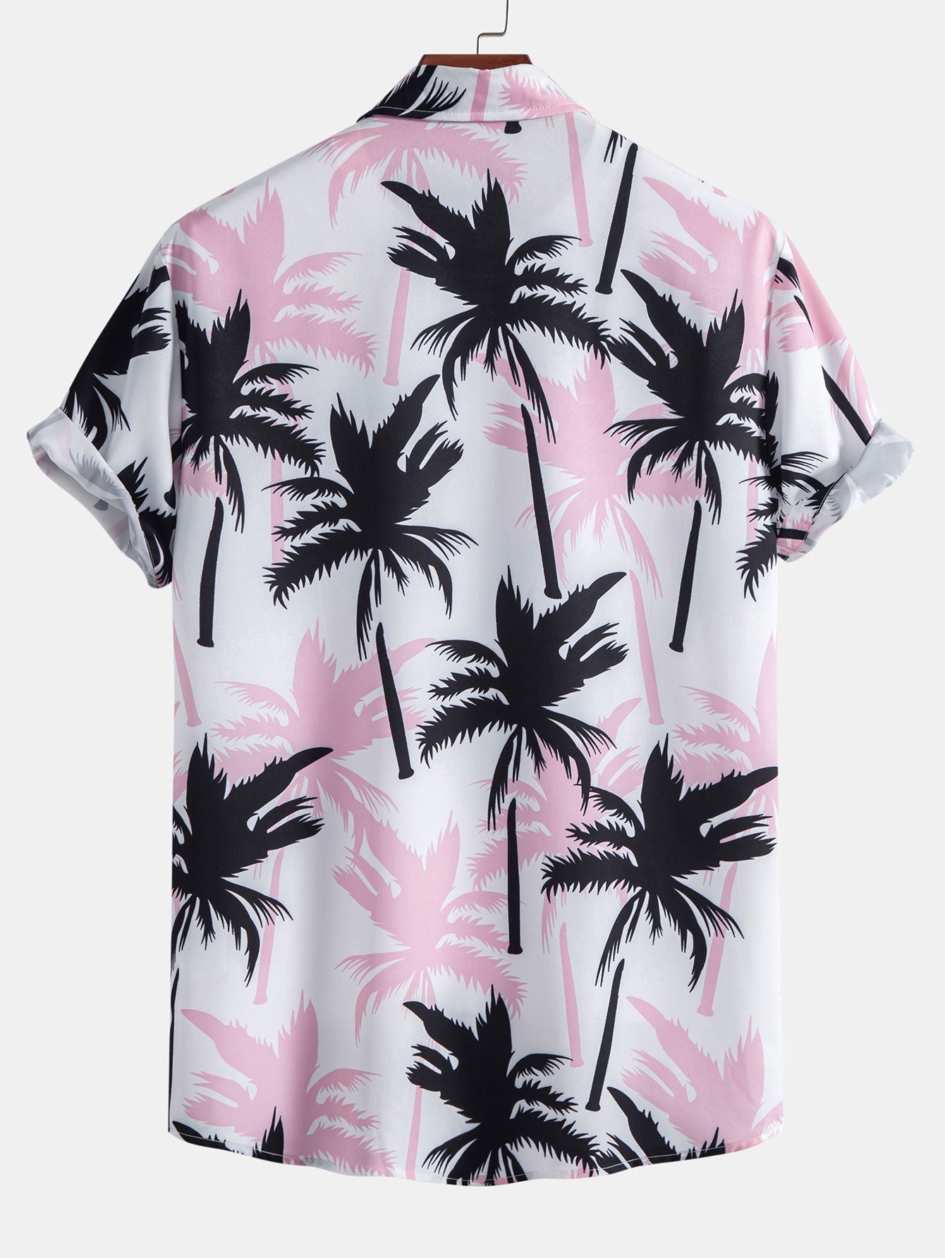 Palm Tree Print Button Up Shirt & Swim Shorts — North Row | Texture Detail