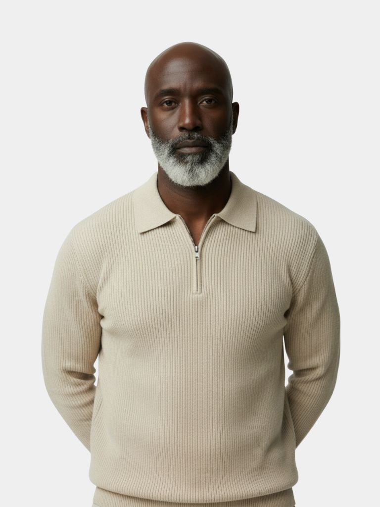 Essential Half Zip Sweater — North Row | Front View