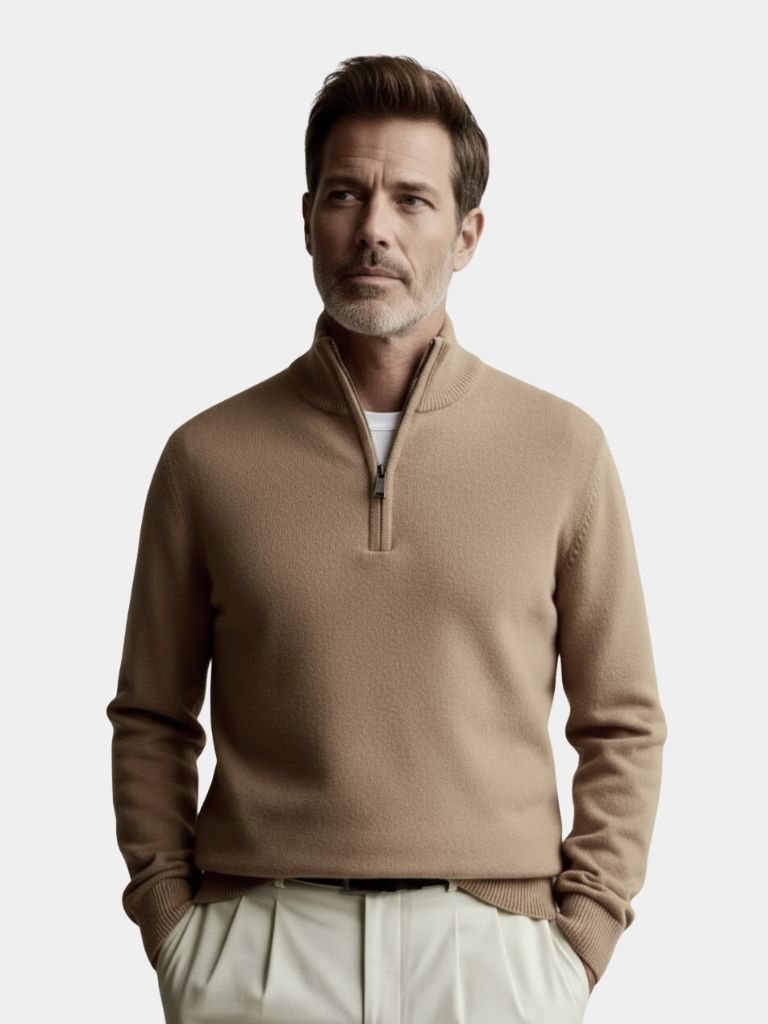 Merino Half Zip Sweater — North Row | Front View