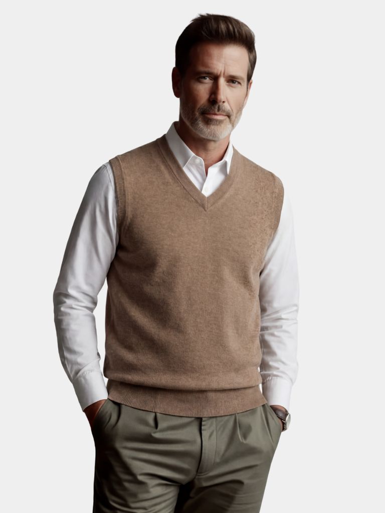 100% Merino Wool Sweater Vest — North Row | Front View
