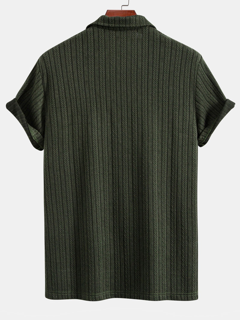 Wheat Ear Jacquard Polo Shirt — North Row | Side View