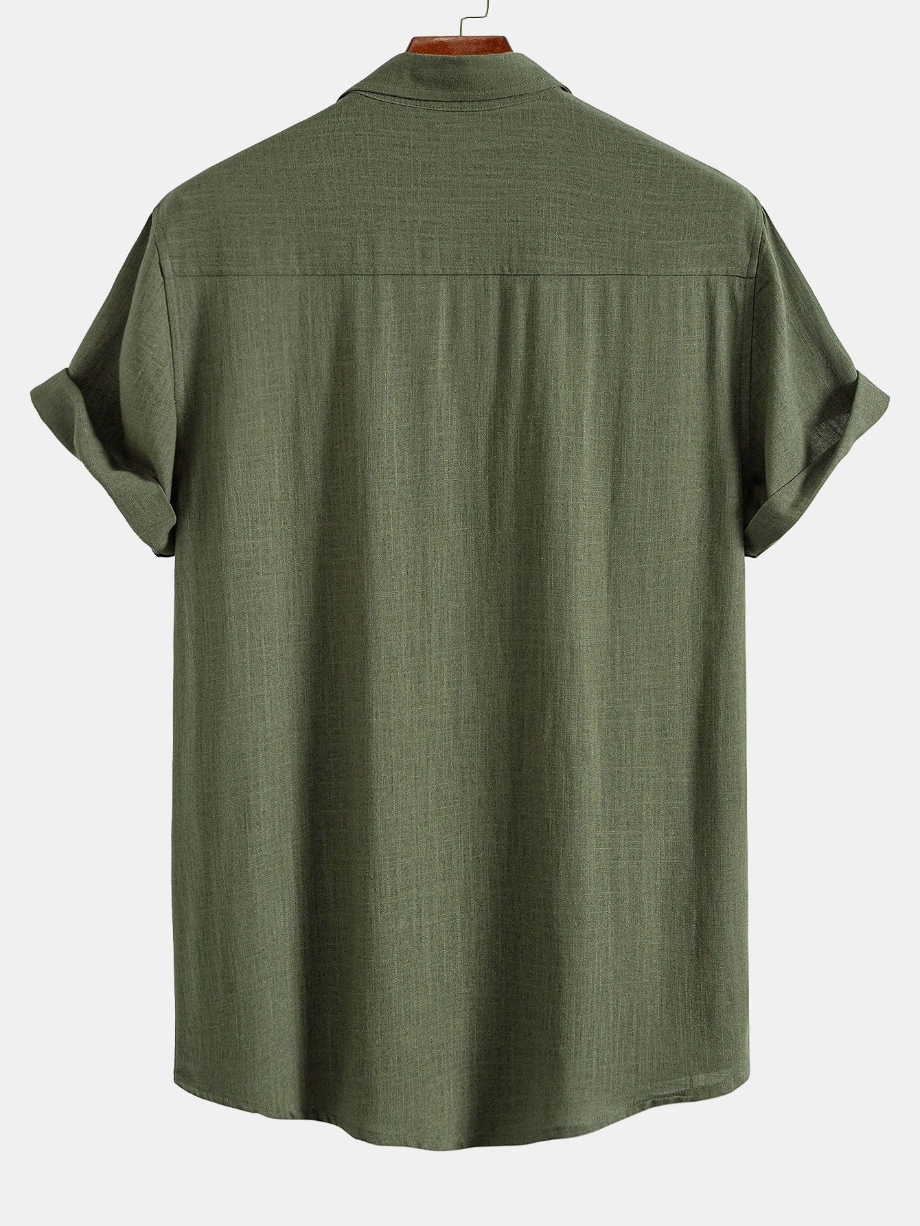 Linen Rayon Blend Pocket Utility Shirt & Straight Leg Linen Pants — North Row | Worn Look