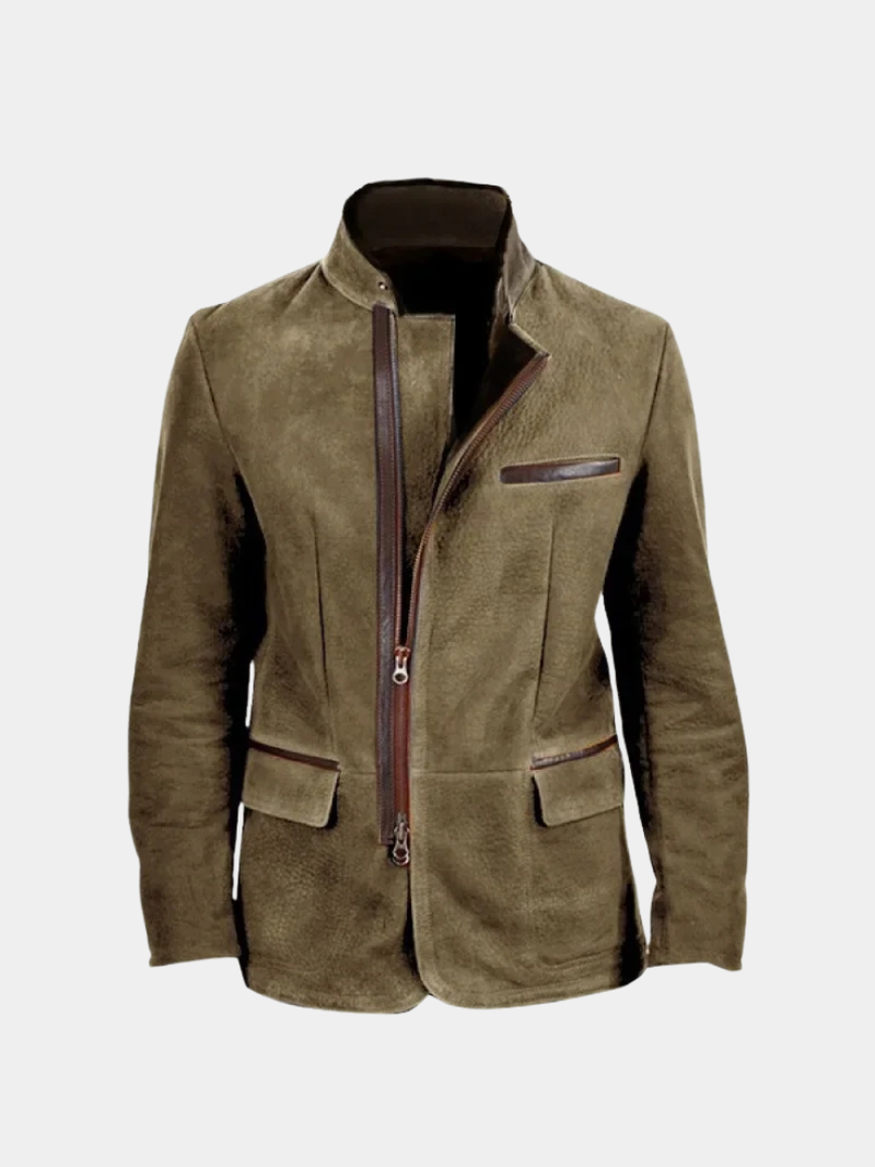 Bearstone Suede Field Jacket — North Row | Front View