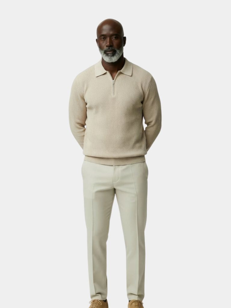 Essential Half Zip Sweater — North Row | Back View