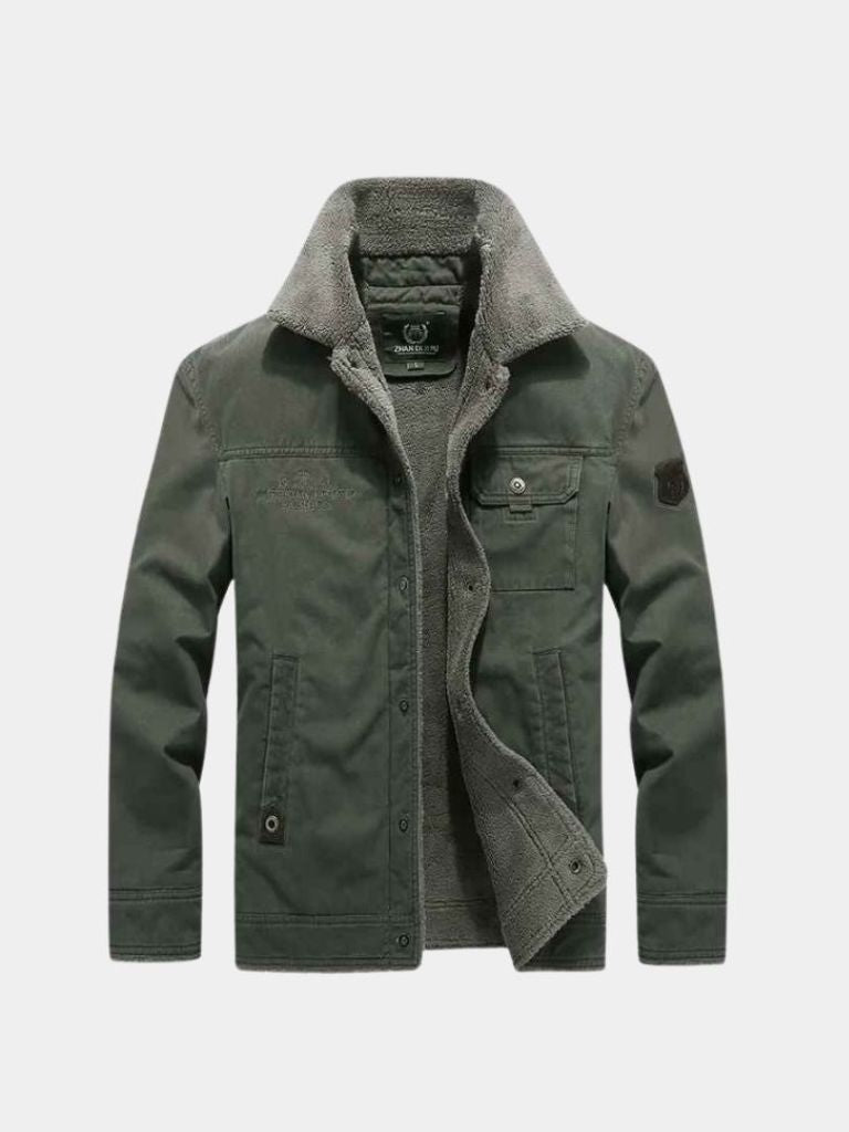 Vintage Military Aviator Jacket — North Row | Texture Detail