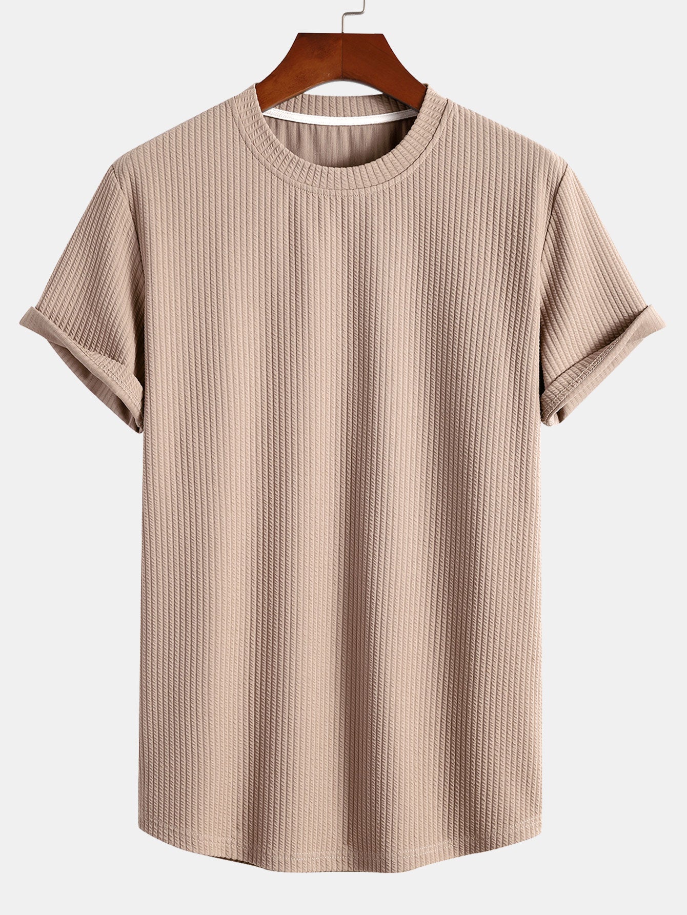 Muscle Fit Ribbed Arc Hem T-Shirt — North Row | Lifestyle