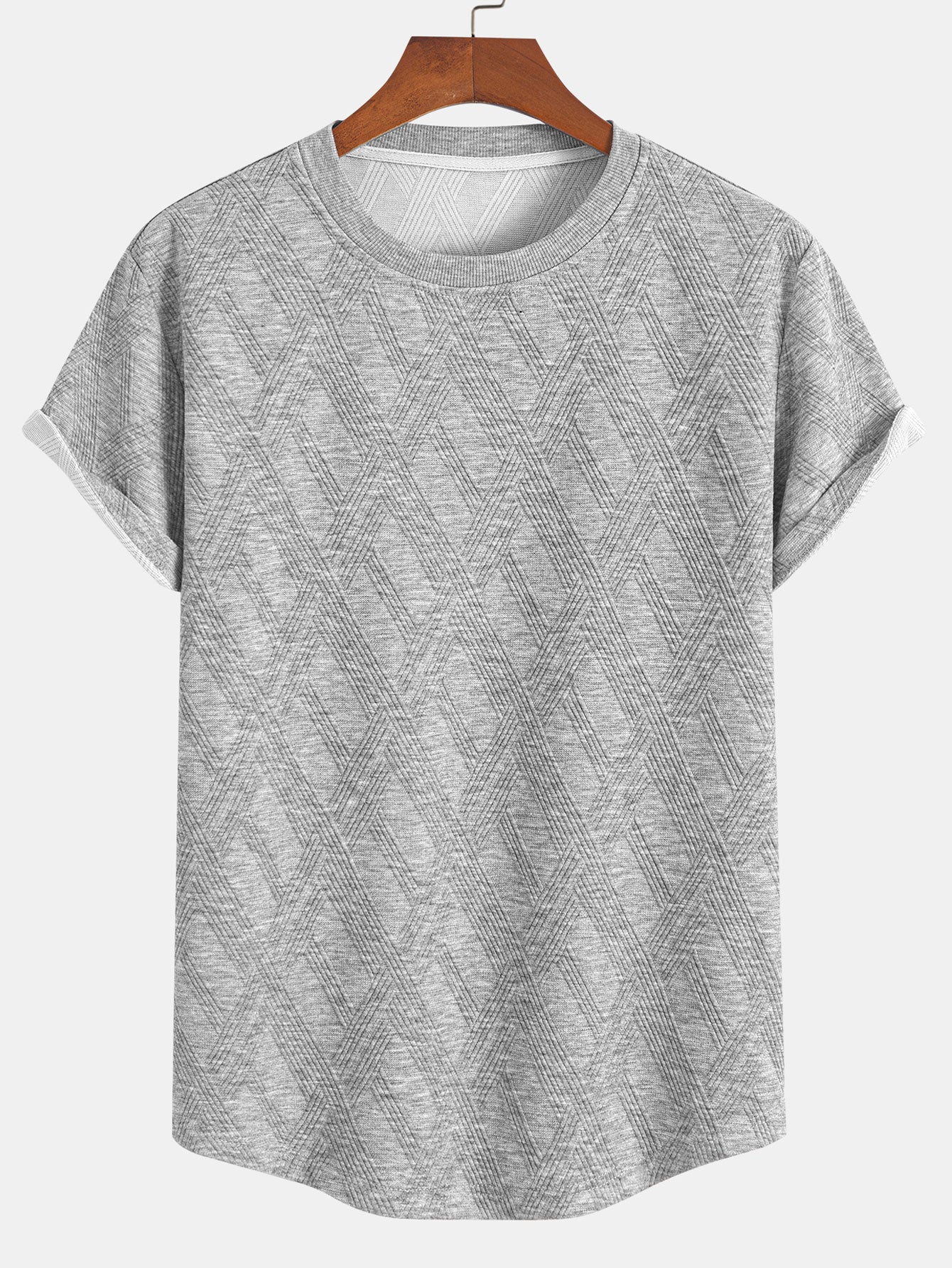 Diamond Jacquard Arc Hem T-Shirt & Diamond Jacquard Shorts — North Row | Flat Lay