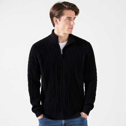 Cable Zipped Cable Sweater - North Row