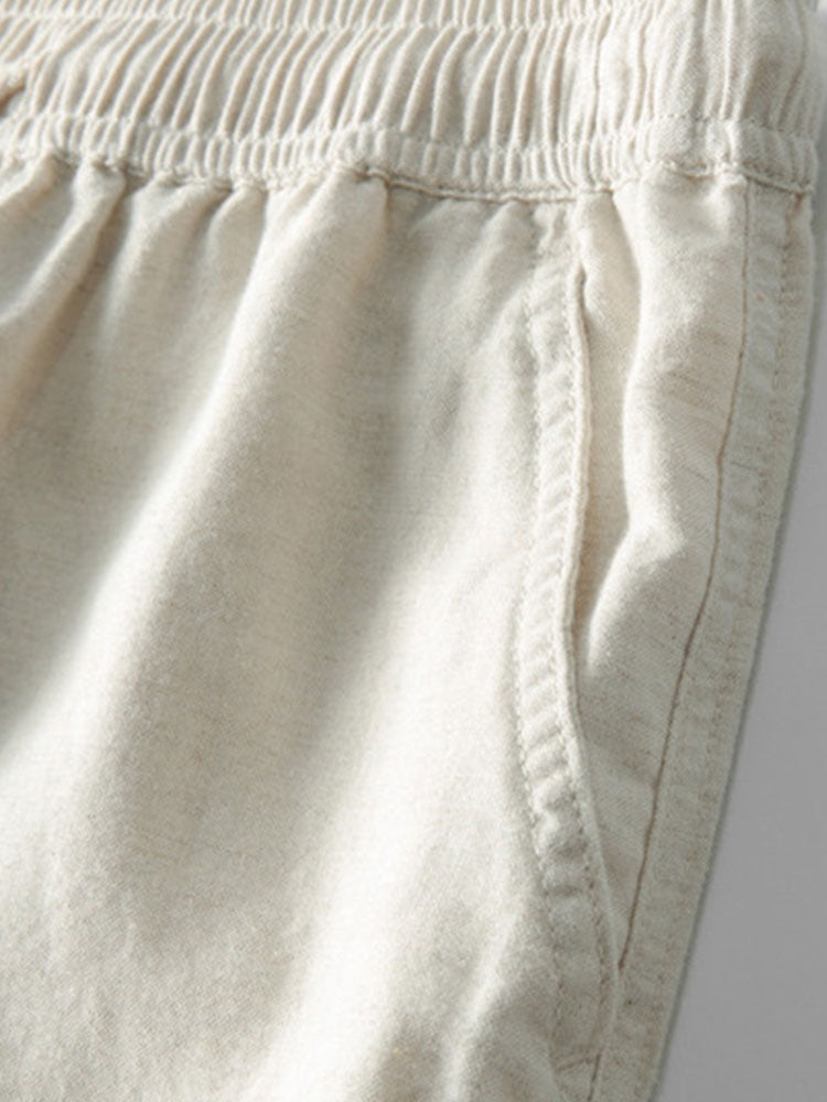 Linen Rayon Blend Pocket Utility Shirt & Straight Leg Linen Pants — North Row | View 13