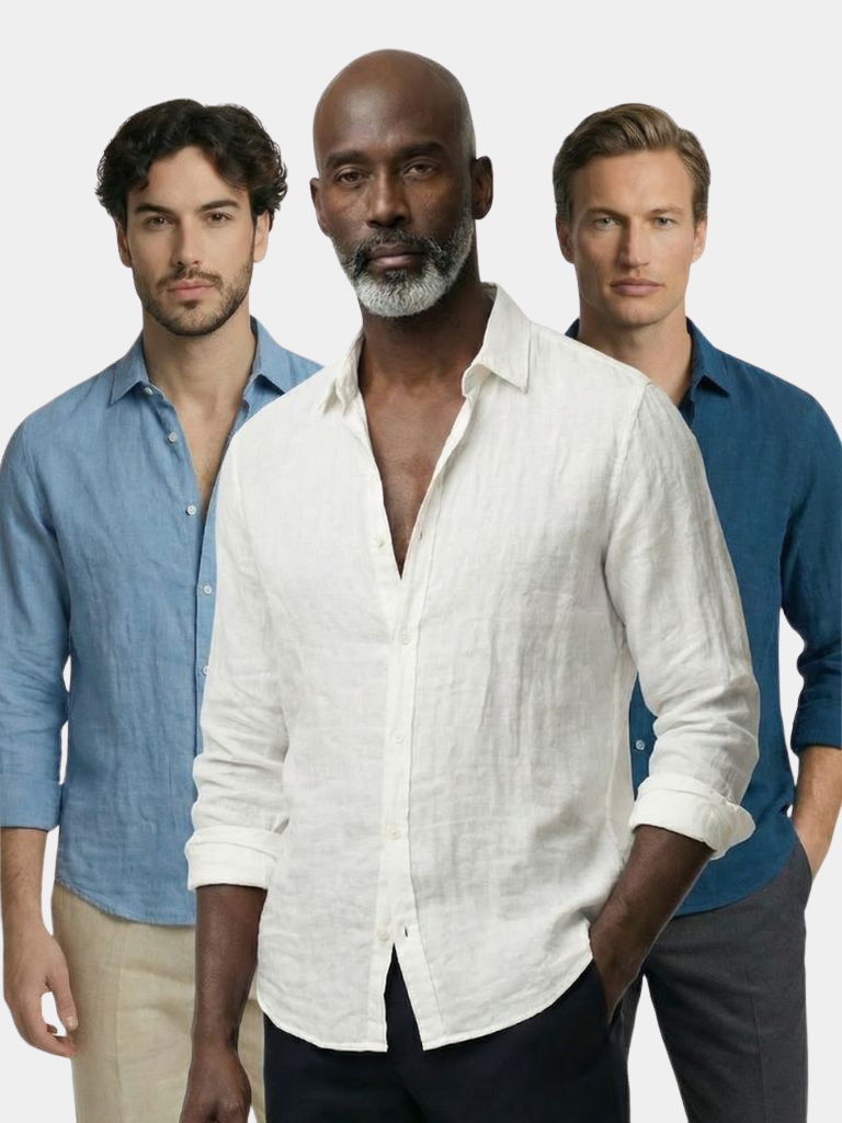 [SPECIAL PACK] Linen Reverie Summer Shirt — North Row | Front View
