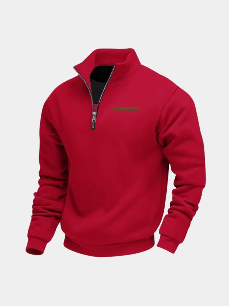 Slate Urban High Collar Pullover — North Row | Close-Up