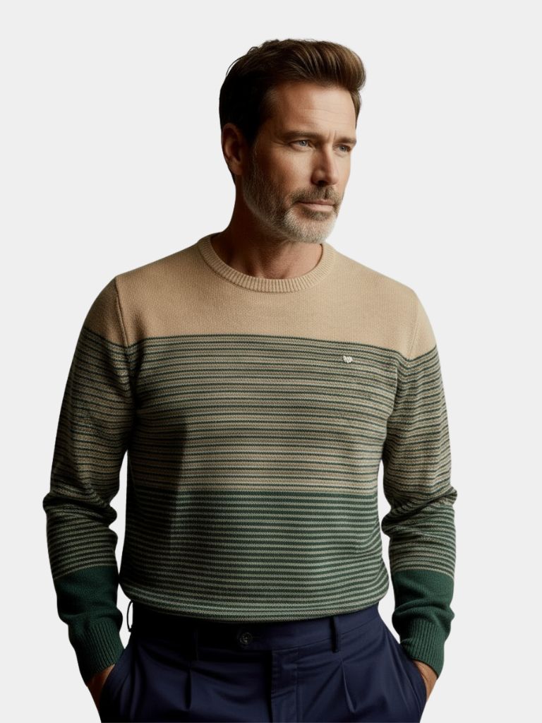 Crew Neck Knitwear Knit Pullover Sweater Jumper — North Row | Front View