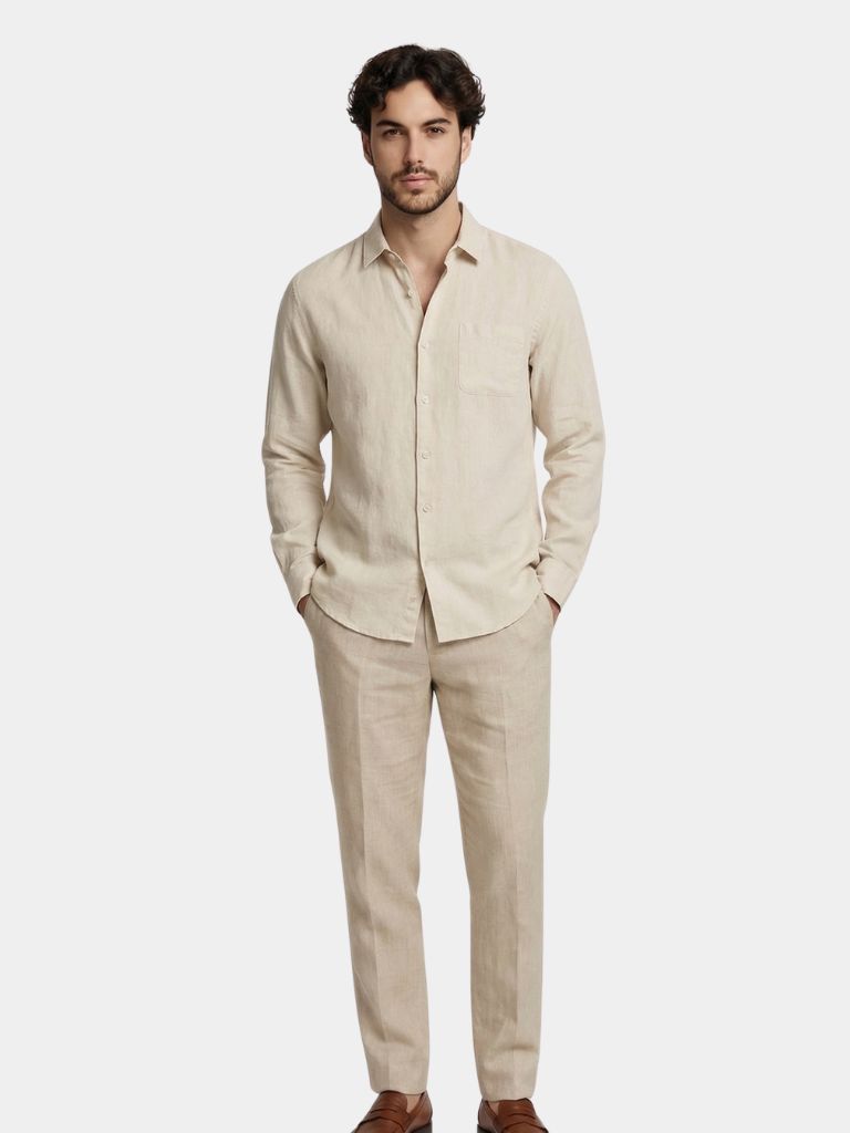 Linen Coast Shirt — North Row | Back View