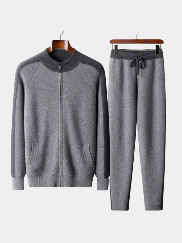 Navy Heritage Cashmere Set — North Row | Flat Lay