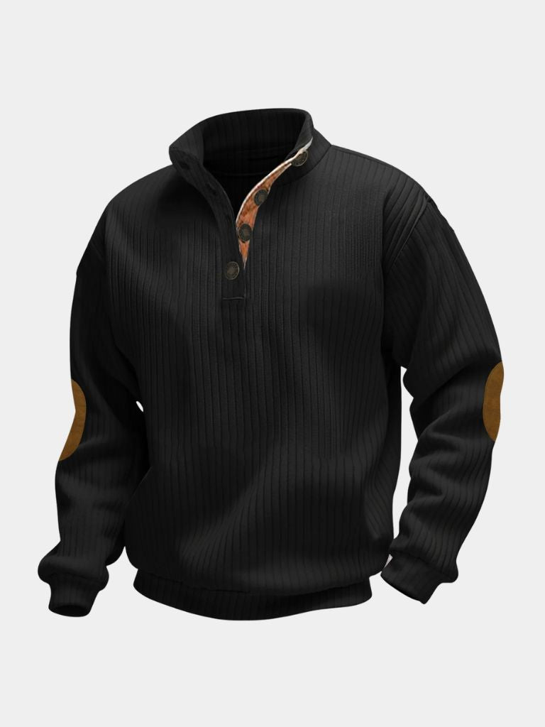 Refined High Collar Henley Sweater - North Row