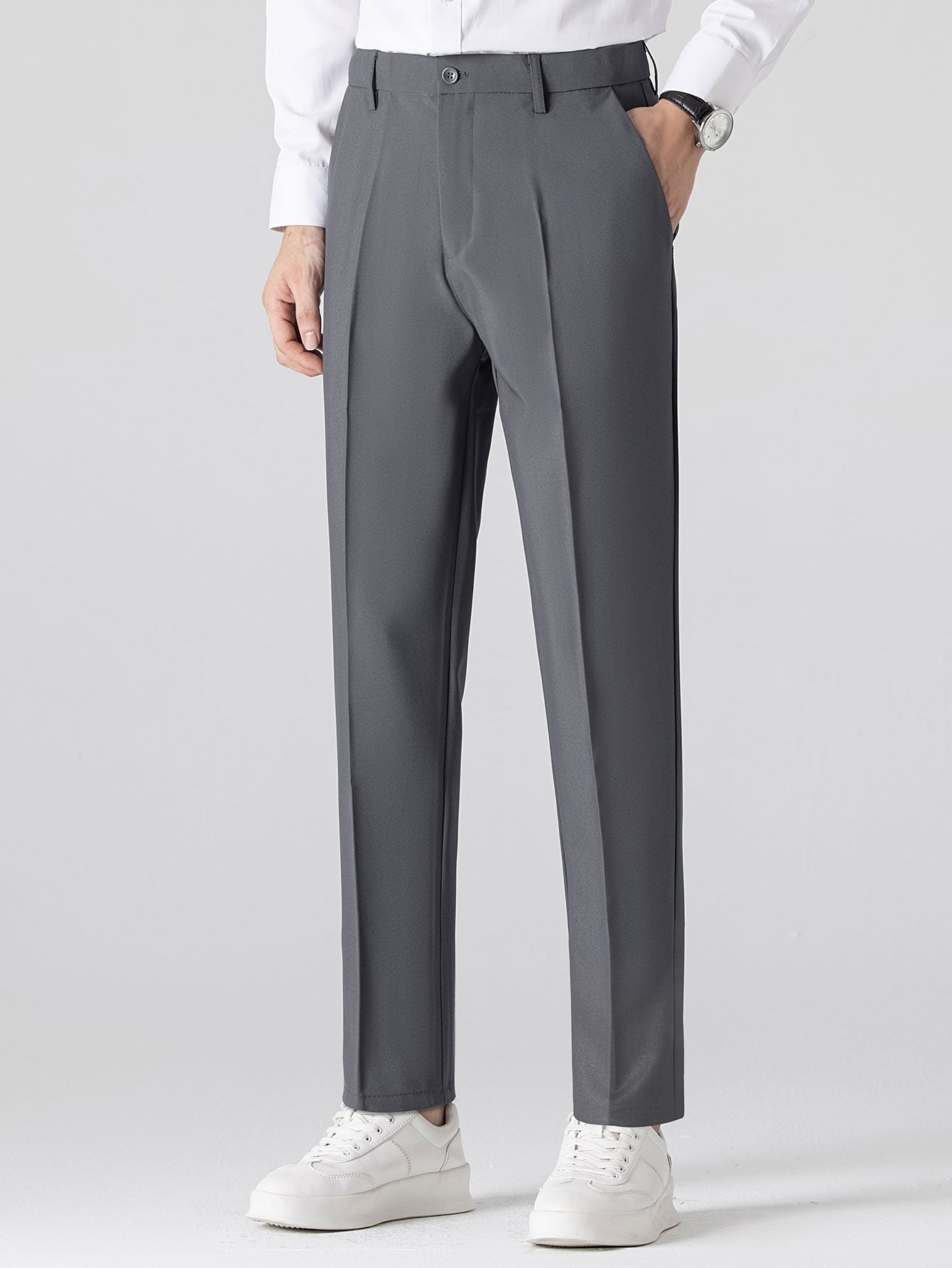 Slim Fit Tapered Trousers — North Row | View 13