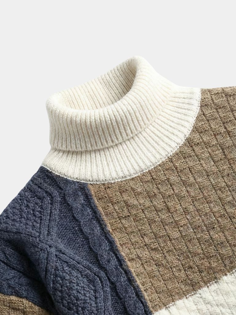 Mosaic Artisan Knit Sweater — North Row | Detail View