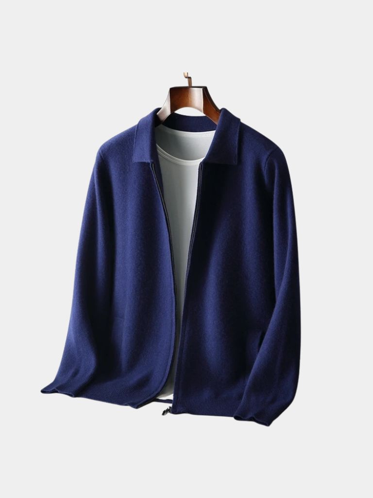 Cashmere Heritage Knit Jacket — North Row | Texture Detail